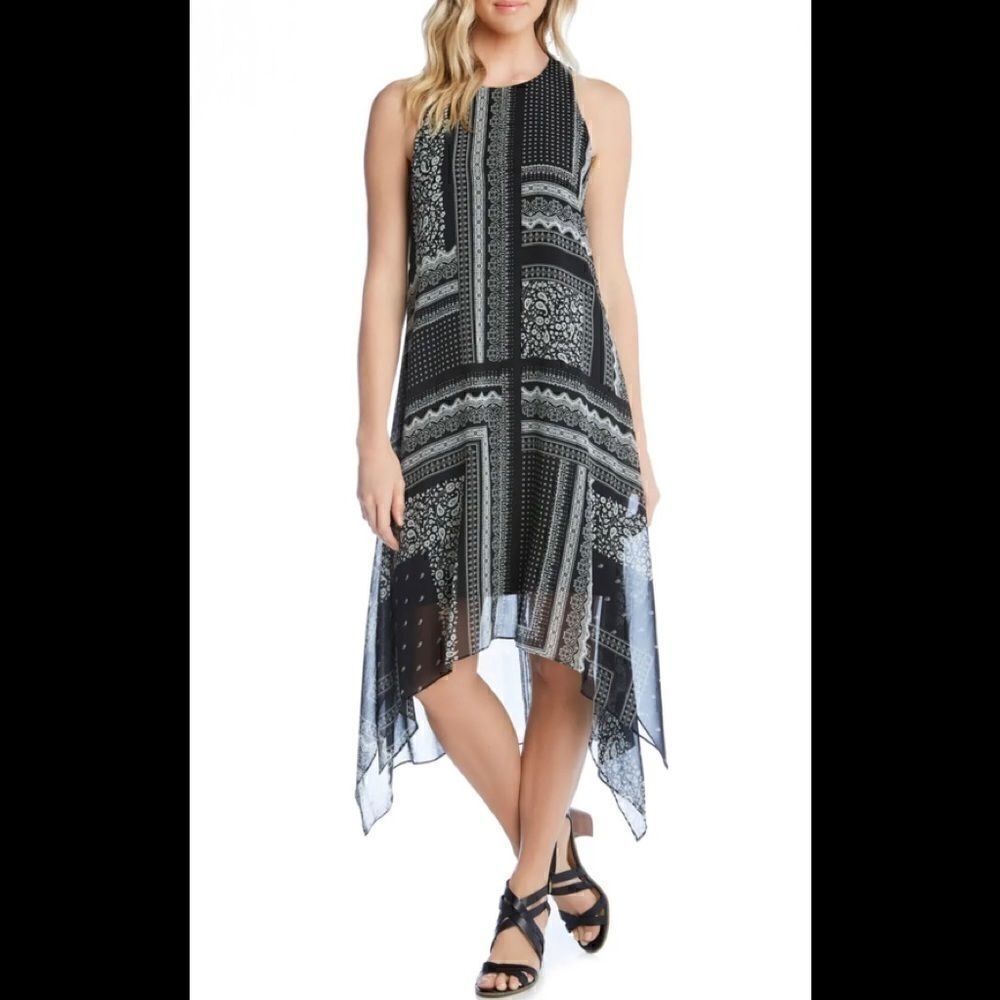 Karen Kane handkerchief hem dress. New